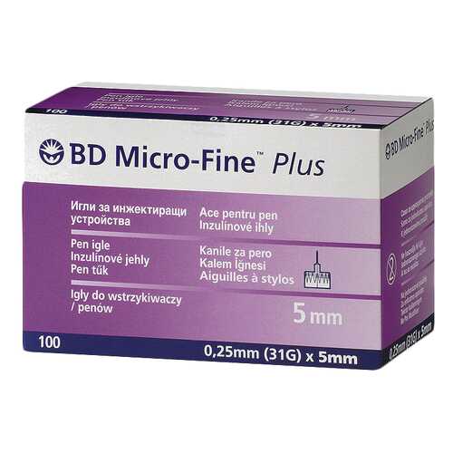 Иглы BD Micro-Fine Plus для шприц-ручки 0,25 х 5 мм 100 шт. в Фармаимпекс