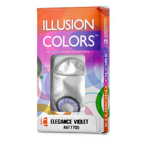 Контактные линзы ILLUSION colors Elegance 2 линзы -1.5D violet фиолетовый в Фармаимпекс