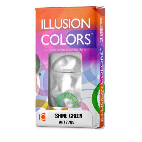 Контактные линзы ILLUSION colors Shine 2 линзы -1.0D green зеленый в Фармаимпекс