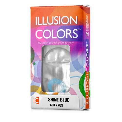 Контактные линзы ILLUSION colors Shine 2 линзы -2.5D blue голубой в Фармаимпекс