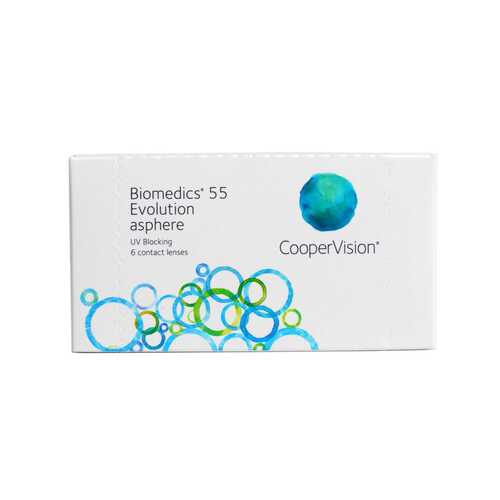 Контактные линзы Biomedics 55 Evolution asphere 6 линз R 8,9 -9,50 в Фармаимпекс