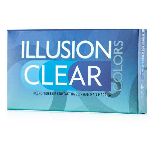 Контактные линзы ILLUSION colors Clear 2 линзы -0.75D прозрачные в Фармаимпекс