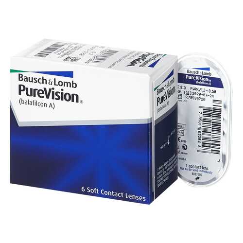 Контактные линзы PureVision 6 линз R 8,3 -4,25 в Фармаимпекс