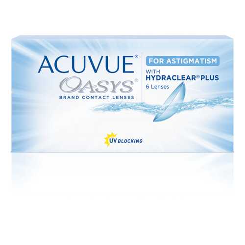 Контактные линзы Acuvue Oasys for Astigmatism with Hydraclear Plus 6 линз +5,00/-1,25/20 в Фармаимпекс