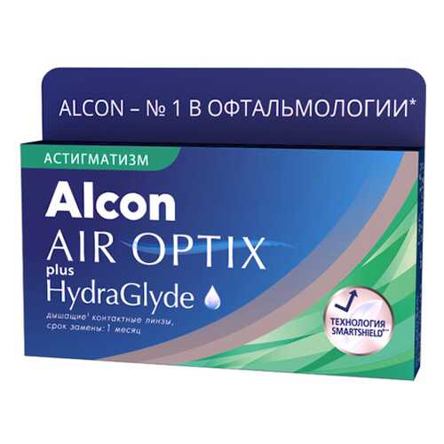 Контактные линзы AirOptix HydraGlyde for Astigmatism 3 шт. PWR -1,25, CYL -0,75, AXIS 090 в Фармаимпекс