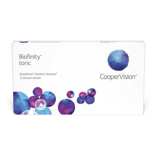 Линзы контактные CooperVision Biofinity Toric 3 шт. -1,25/0,75/30 в Фармаимпекс