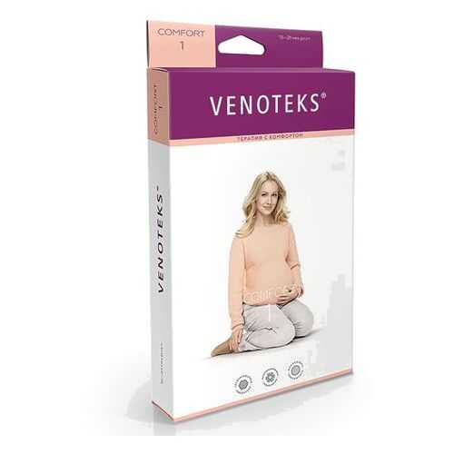 Колготки для беременных VENOTEKS COMFORT с микрофиброй 1 класс 1С402, бежевый, р.S в Фармаимпекс