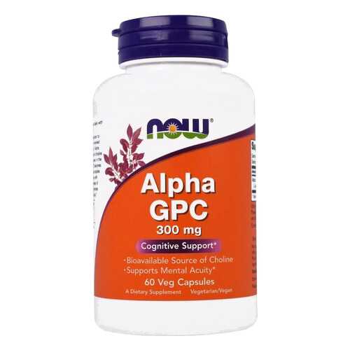 Добавка для памяти Now Alpha Gpc (300 мг) 60 капсул в Фармаимпекс