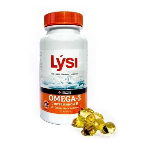 Рыбий жир Lysi Омега-3 капсулы с витамином Д 120 шт. в Фармаимпекс