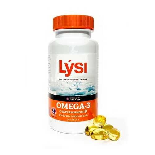 Рыбий жир Омега-3 Lysi с витамином Д капсулы 60 шт. в Фармаимпекс