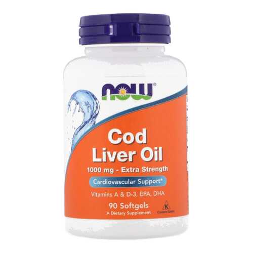 Omega-3 NOW Cod Liver Oil 90 капс. в Фармаимпекс